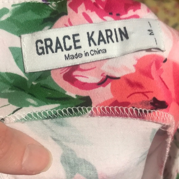 Grace Karin white and multicolored floral dress - Picture 5 of 9